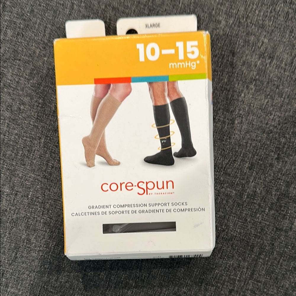 Core Spun Black compression Socks with Superior Comfort